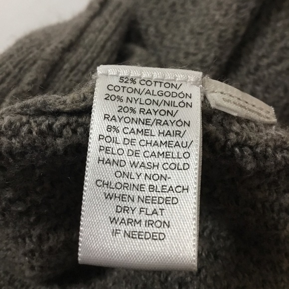 Loft Women’s Brown Open Front Camel Hair Blend Cardigan Size M - Picture 6 of 6